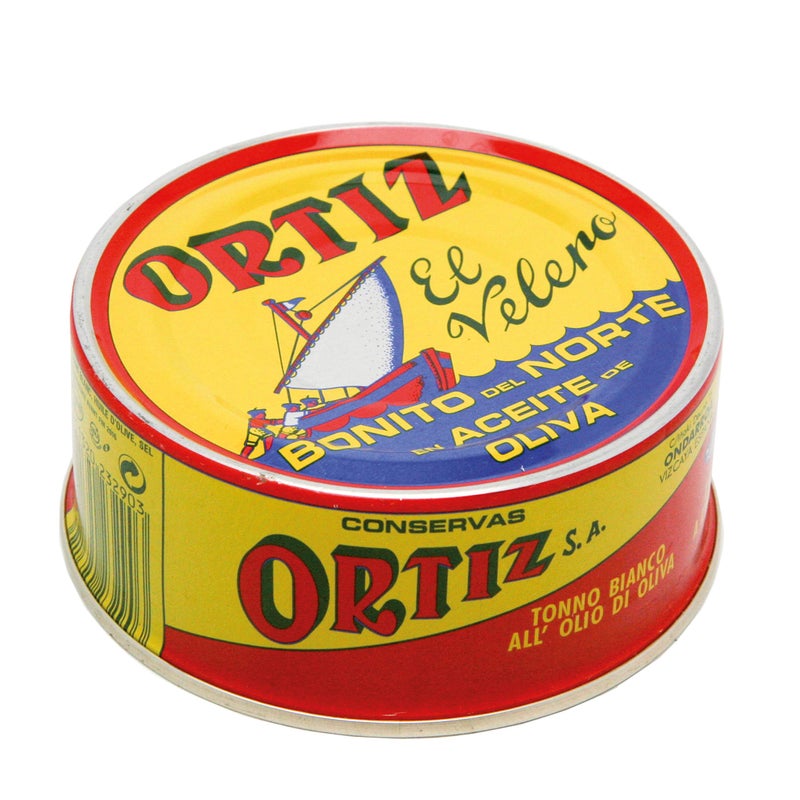 Ortiz White Tuna in Olive Oil, Fresh Tender Slices, Spanish Wild Caught Tuna, High in Protein and Omega 3 Fats, Excellent in Salad, Pasta or Sandwiches - No Need to Add Mayo, 8.81oz Can - Image 1